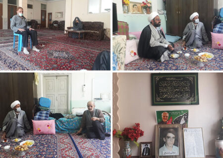 دیدار کادر اجرایی مدرسه شفیعیه با والدین شهدای طلبه قدسی و رجبی